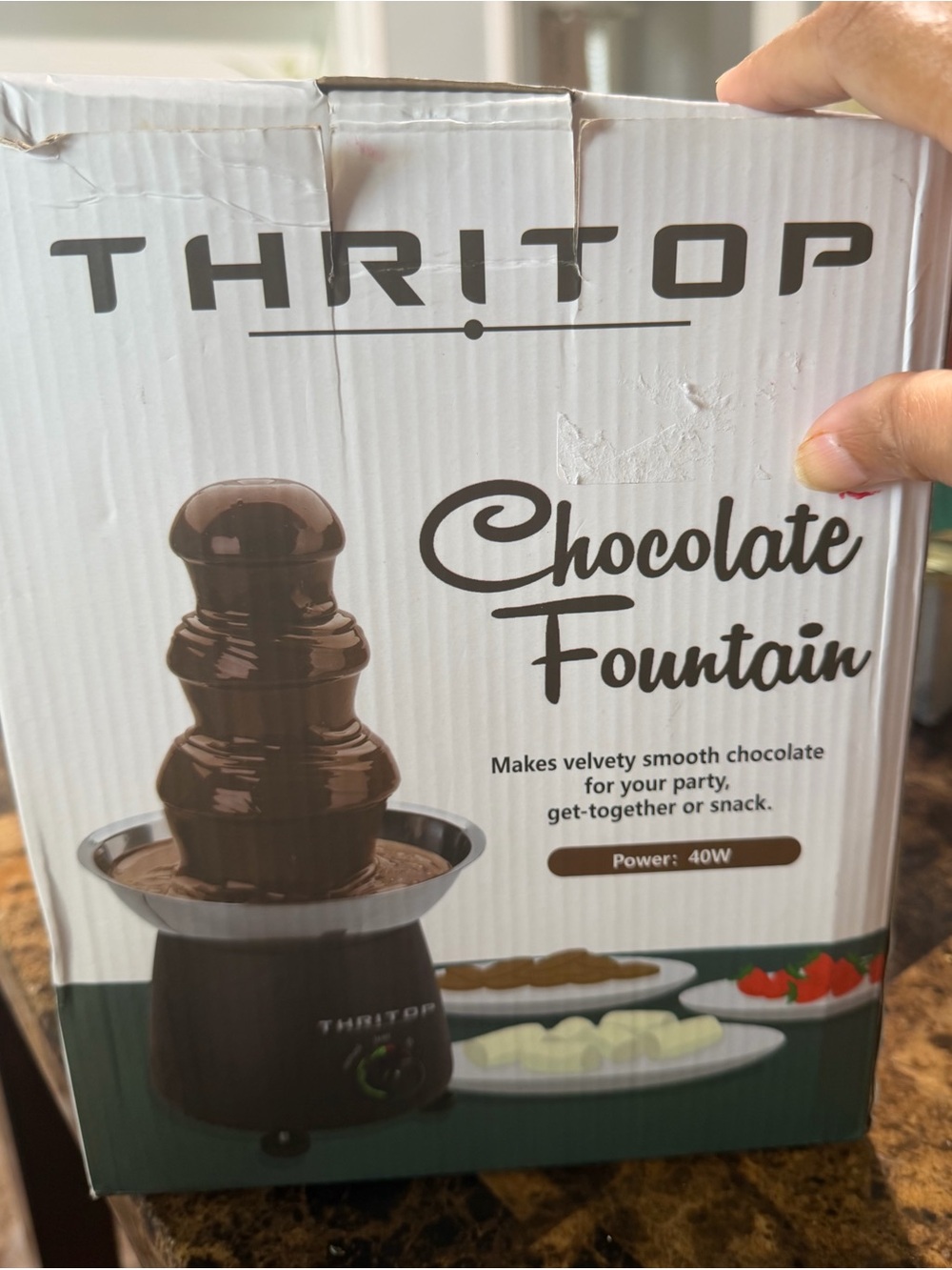 Chocolate Fountain in Brown - Elegant Party Centerpiece
